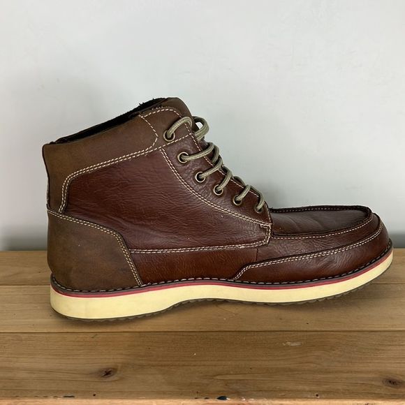 Sonoma brown leather minimalist chukka street comfort boots us mens size 12 - Picture 2 of 8
